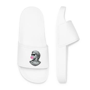 Alexandre le Grand avec du chewing-gum et des lunettes de soleil - Claquettes Femme - blanc - Devant