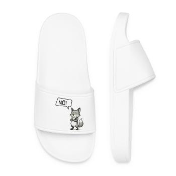 Nope! Fuchs – Clever stubborn person says no - Women’s Pool Sliders - white - Front