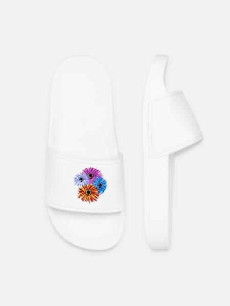 Colorful Blossoms Flowers Flower Flora Garden - Women’s Pool Sliders - white