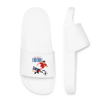The art of football, dribbling - Women’s Pool Sliders - white - Front