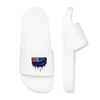 Drapeau néo-zélandais dégoulinant - Claquettes Femme - blanc - Devant
