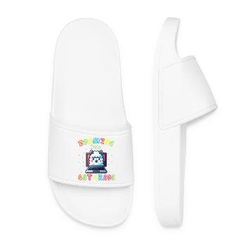 Lama sur ordinateur – Dernière année - Claquettes Femme - blanc - Devant