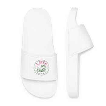 Crocodile procrastinateur Jamais aujourd’hui - Claquettes Femme - blanc - Devant