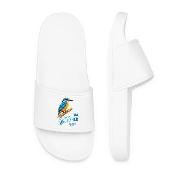 Kingfisher Eisvogel Vogel Natur Design - Frauen Badelatschen - Weiß - Vorne