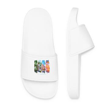Voyage de vacances en Floride – Motif de l’État du Soleil - Claquettes Femme - blanc - Devant