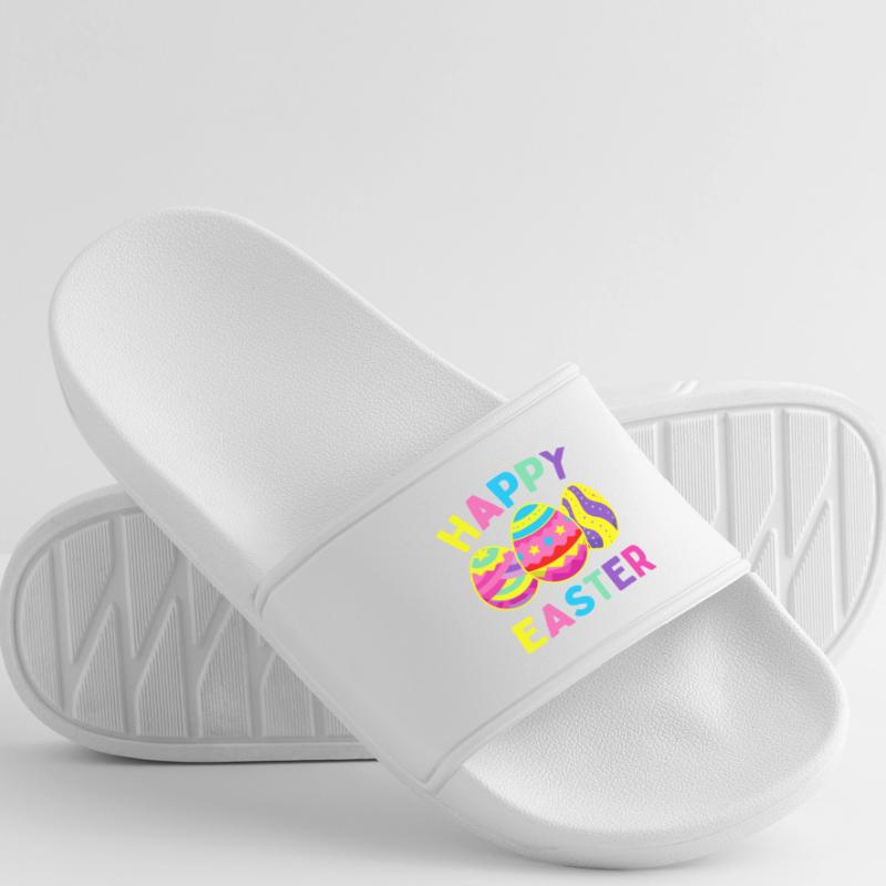 Vivid Easter Eggs Parade Women’s Pool Sliders