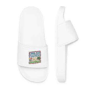 Enseignant d’anglais langue seconde (ESL) Les enseignants d’anglais font ça pour l’ESL - Claquettes Femme - blanc - Devant