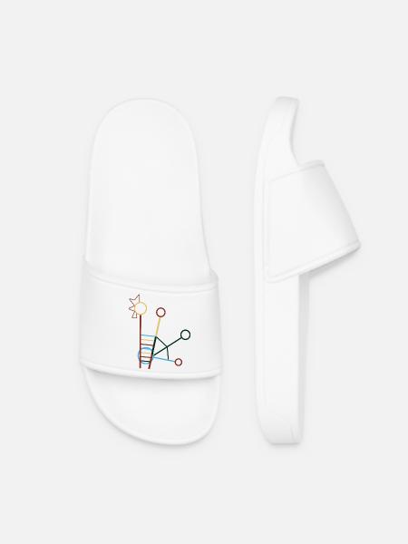 Moldova Chicken - Women’s Pool Sliders - white