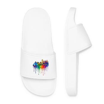 Memphis Tennessee Dripping Art - Women’s Pool Sliders - white - Front