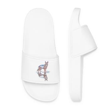German Shepherd with Water Reflection - Women’s Pool Sliders - white - Front