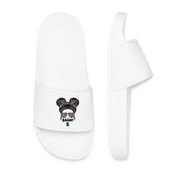 Fifth Birthday for a Birthday Girl - Women’s Pool Sliders - white - Front