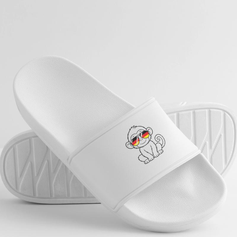 German flag monkey german Germany monkey Women’s Pool Sliders