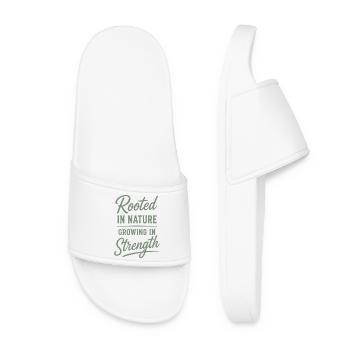 Enracinés dans la nature, grandissant en force Dire - Claquettes Femme - blanc - Devant