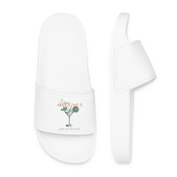 Greece Mykonos Holiday Beach Girls Trip Bachelor Party - Women’s Pool Sliders - white - Front
