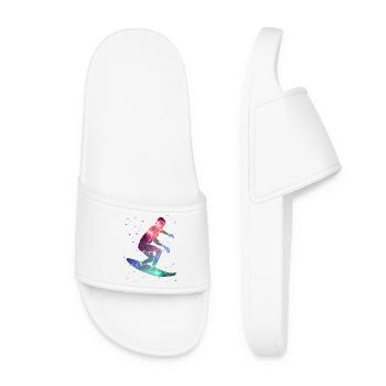 Surfing Space Kids Boys Men Surf - Women’s Pool Sliders - white - Front