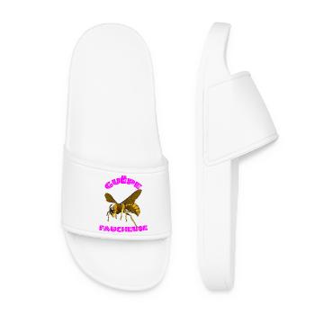 Vector Reaper Wasp - Pink Arched Design - Women’s Pool Sliders - white - Front