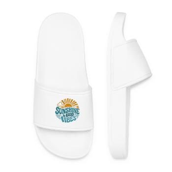 Sunshine vibes and good energy - Women’s Pool Sliders - white - Front