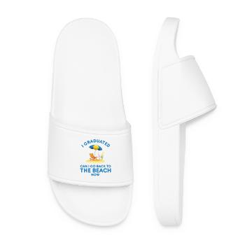 J’ai obtenu mon diplôme Puis-je retourner à la plage maintenant - Claquettes Femme - blanc - Devant