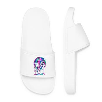Art du casque goutte-à-goutte néon - Claquettes Femme - blanc - Devant