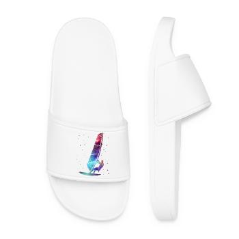 Windsurfen Windsurfer Weltraum Kinder Windsurf - Frauen Badelatschen - Weiß - Vorne