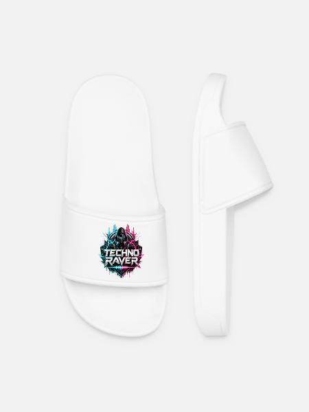 Techno Raver Neon Hood - Claquettes Femme - blanc