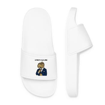 Dino in a suit - Women’s Pool Sliders - white - Front