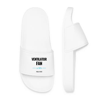 Ventilator Fan zu 100% Volle Stufe - Frauen Badelatschen - Weiß - Vorne
