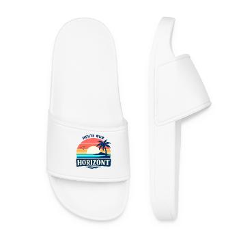 Heute nur Horizont Meer Urlaub Retro - Frauen Badelatschen - Weiß - Vorne