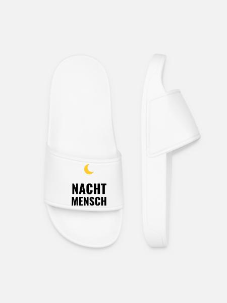 Nachtmensch - Frauen Badelatschen - Weiß