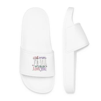 Teacher Saying Humor School Gift Idea - Women’s Pool Sliders - white - Front
