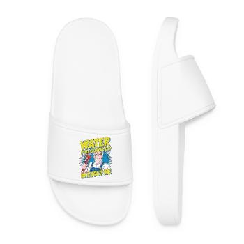 Maître plombier Eau que vous allez voir Entrepreneur en plomberie - Claquettes Femme - blanc - Devant
