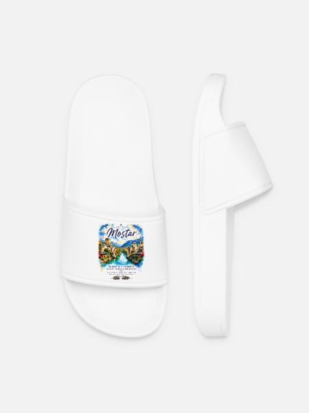 Mostar Summer - Women’s Pool Sliders - white
