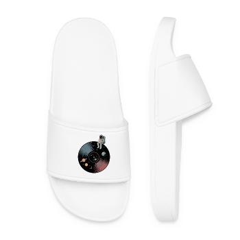 Astronaut on record in space space travel - Women’s Pool Sliders - white - Front