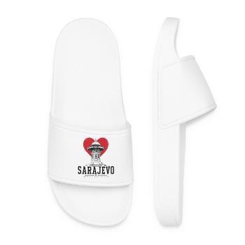 Sarajevo Herzturm Grafik - Frauen Badelatschen - Weiß - Vorne