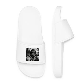 Gorilla smoking cigarette - Women’s Pool Sliders - white - Front