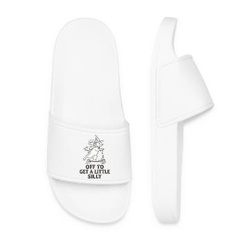 Off To Get A Little Silly - Women’s Pool Sliders - white - Front