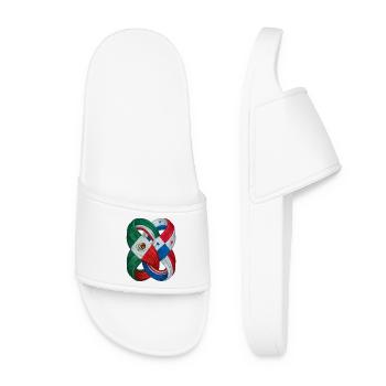 Flags of Mexico and Panama - Women’s Pool Sliders - white - Front