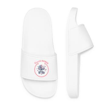Bientôt Maman 2027 Annonce Grossesse Cadeau - Claquettes Femme - blanc - Devant