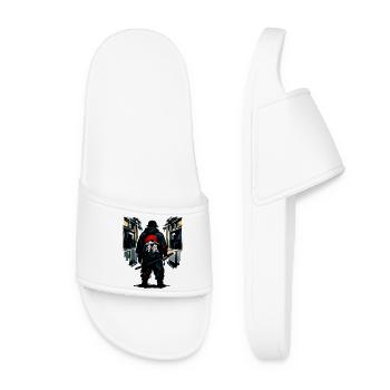 Ninja urbain avec Soleil Rouge - Claquettes Femme - blanc - Devant