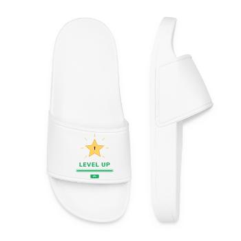 Level Up IRL – Gamer Motivation - Claquettes Femme - blanc - Devant