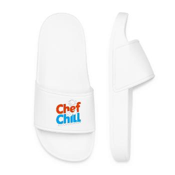 Restaurant Chef & Chill Kitchen Chef Culinary Arts - Women’s Pool Sliders - white - Front