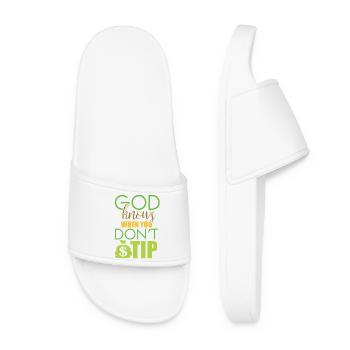 waiter bartender bartender bartender barchef - Women’s Pool Sliders - white - Front
