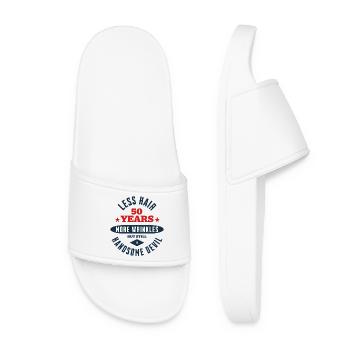 50th Birthday Devil - Women’s Pool Sliders - white - Front