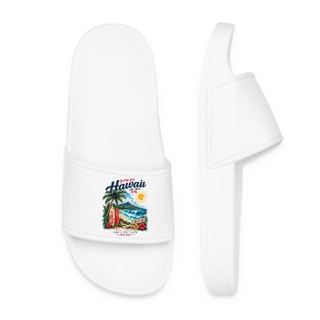 Hawaii Surf & Sunshine Vintage Tee - Women’s Pool Sliders - white - Front