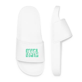 Explore the Outdoors Two Wheel Adventure Quote - Women’s Pool Sliders - white - Front