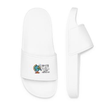 Funny Geography The whole world on your shoulders - Women’s Pool Sliders - white - Front