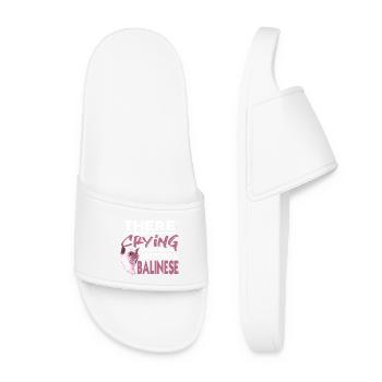 There Is No Crying in Adopting a Balinese - Women’s Pool Sliders - white - Front
