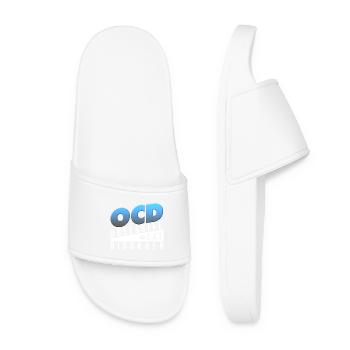 Obsessive Cat Disorder Funny Feline Humor - Women’s Pool Sliders - white - Front