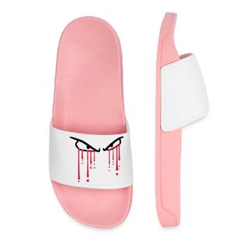 blood drops 2 eyes graffiti cry howling tears - Women’s Pool Sliders - light pink - Front