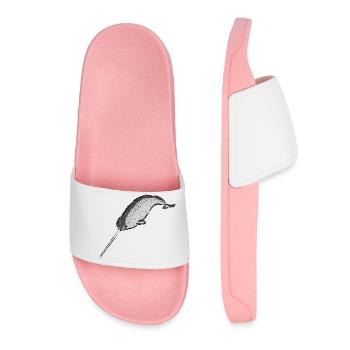 Narwal / Narwhal Design I - Women’s Pool Sliders - light pink - Front